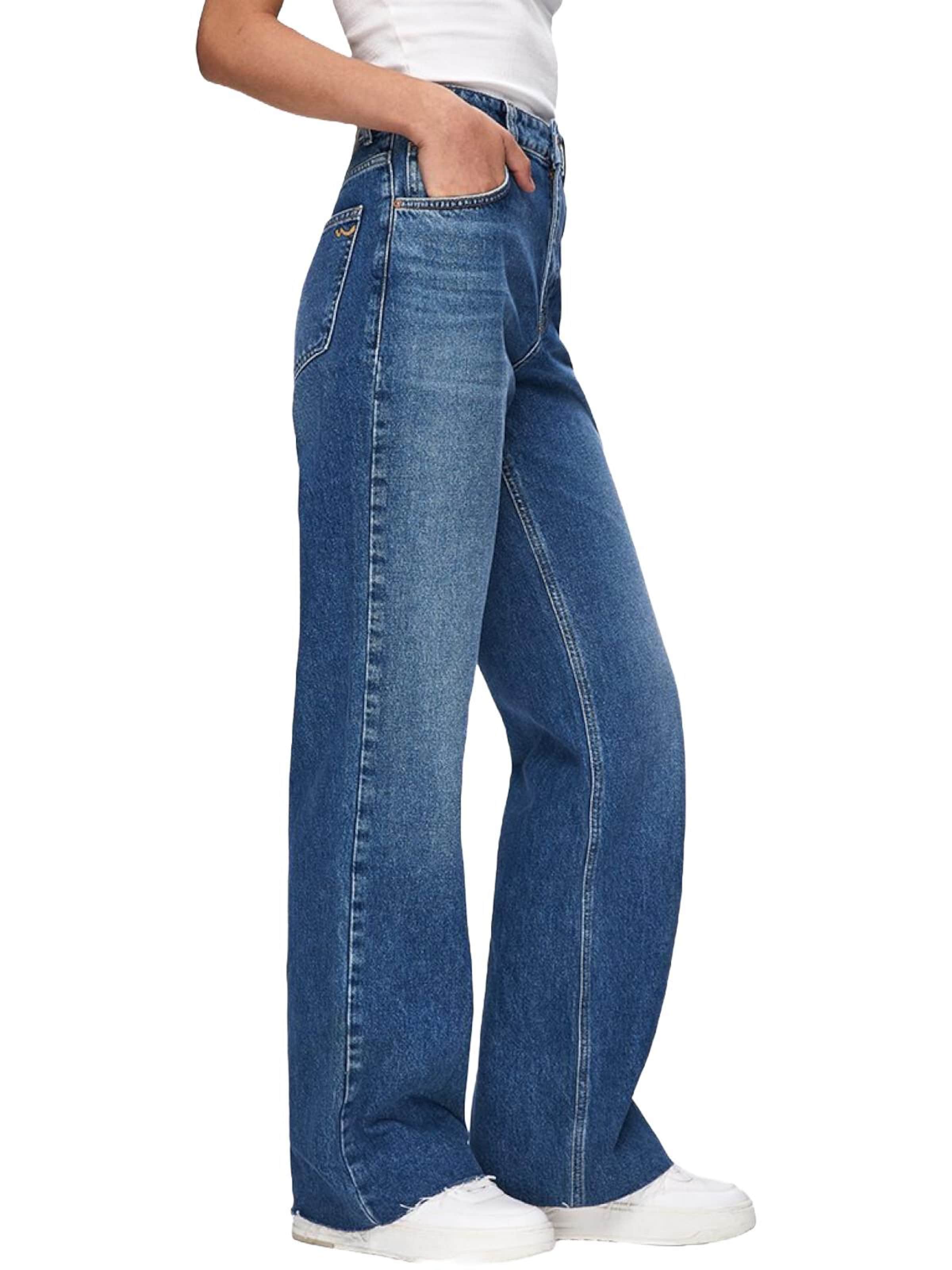 LTB Jeans - Pierna ancha Vaquero 'LTB Jeans Damen Danica L Weites Bein, High Waist Jeanshose' en azul