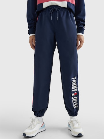 Tommy Jeans Tapered Pants in Blue: front