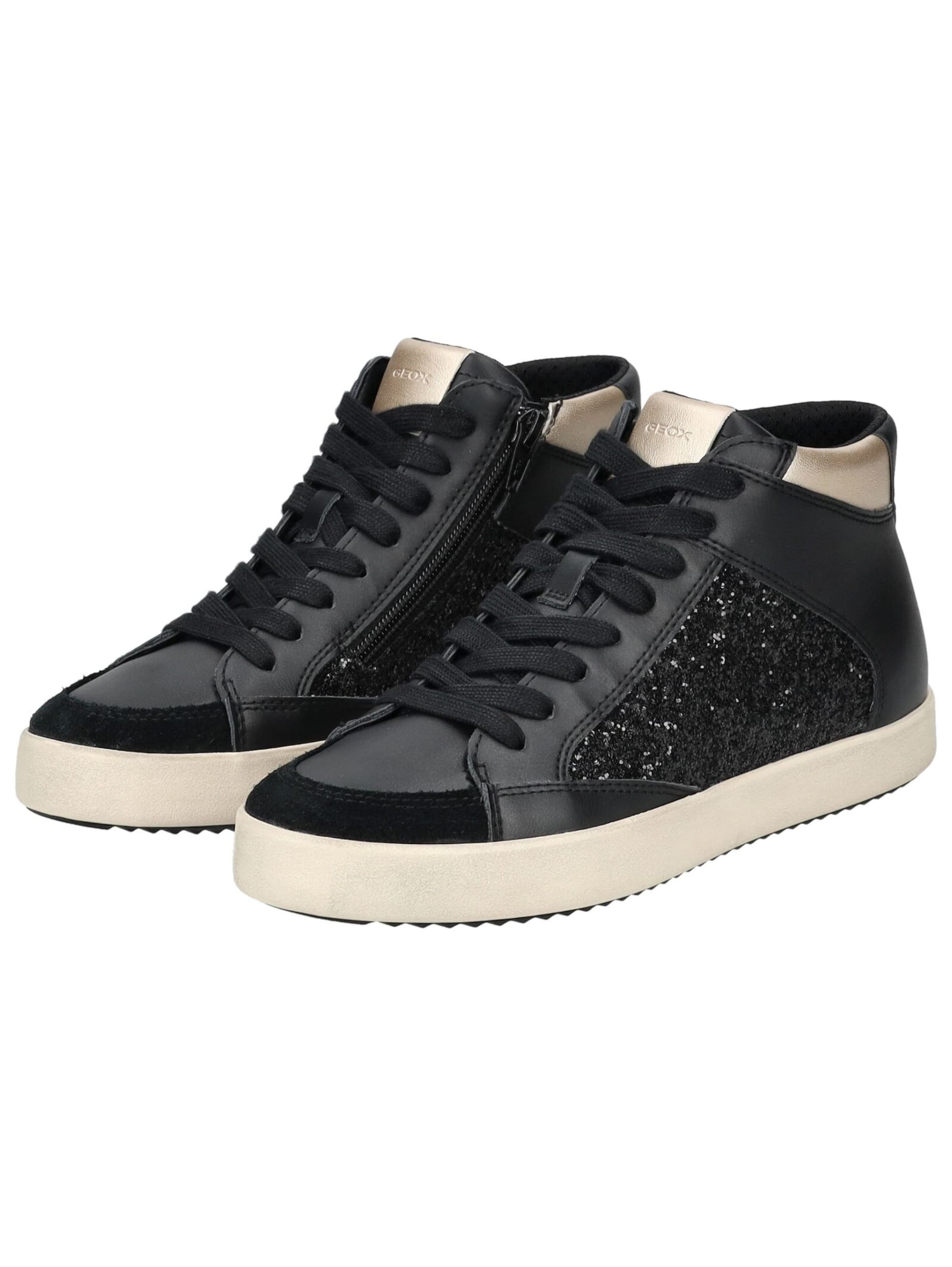 GEOX Sneakers hoog in Zwart