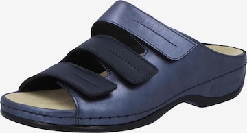 BERKEMANN Muiltjes 'Andrea' in Blauw: voorkant