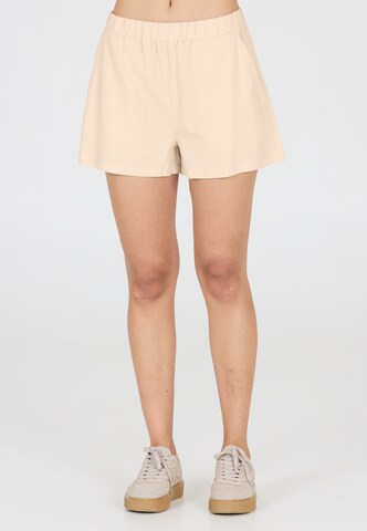 Athlecia Loose fit Workout Pants 'Resort' in Brown: front