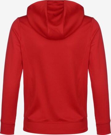 NIKE Athletic Zip-Up Hoodie in Red