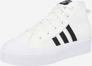 ADIDAS ORIGINALS Σνίκερ 'Nizza Platform Mid' σε λευκό: μπροστά