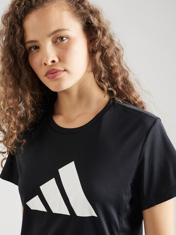 ADIDAS PERFORMANCE Functioneel shirt 'RUN IT' in Zwart