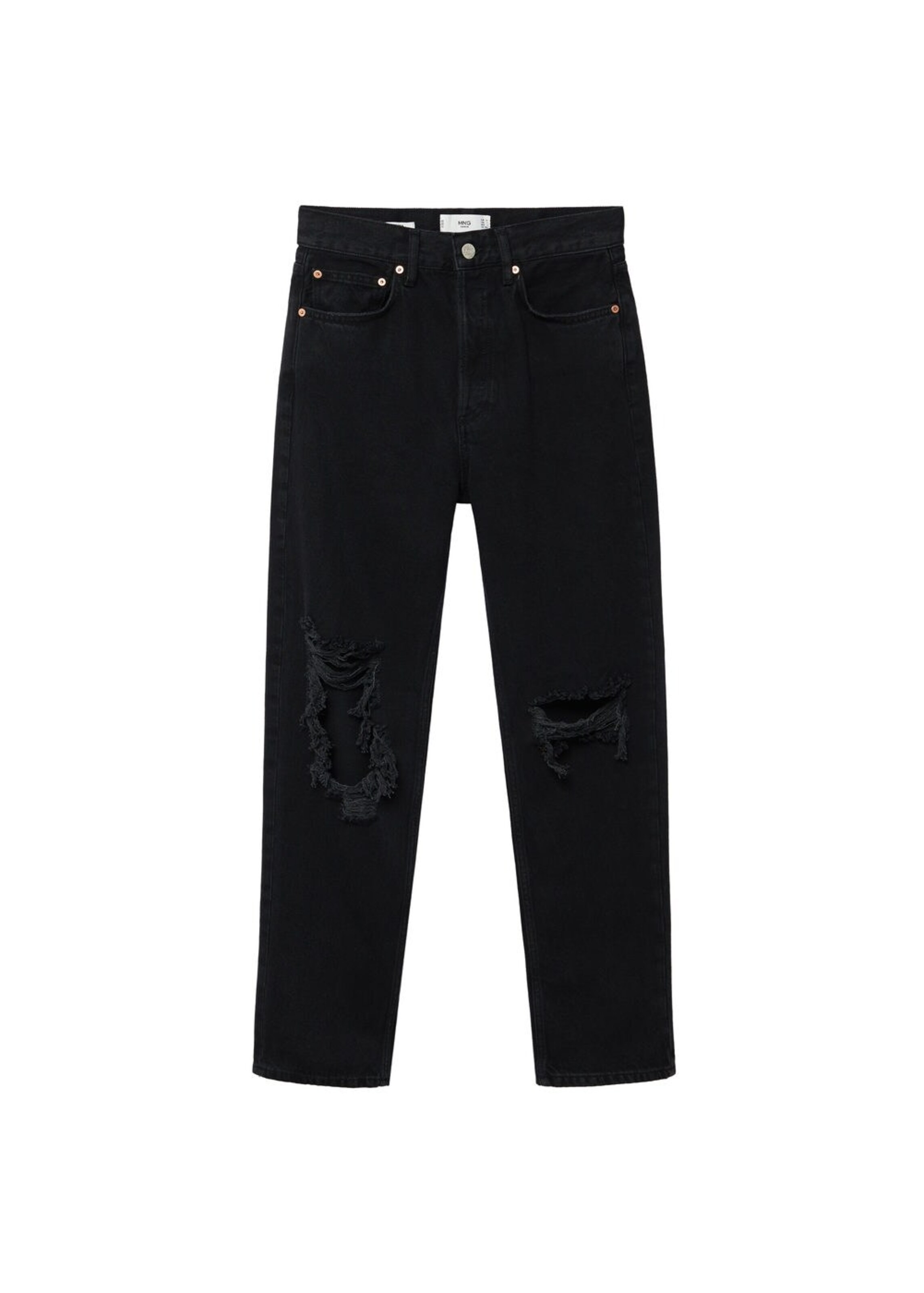 Loosefit Jean Selina MANGO en Noir Denim ABOUT YOU
