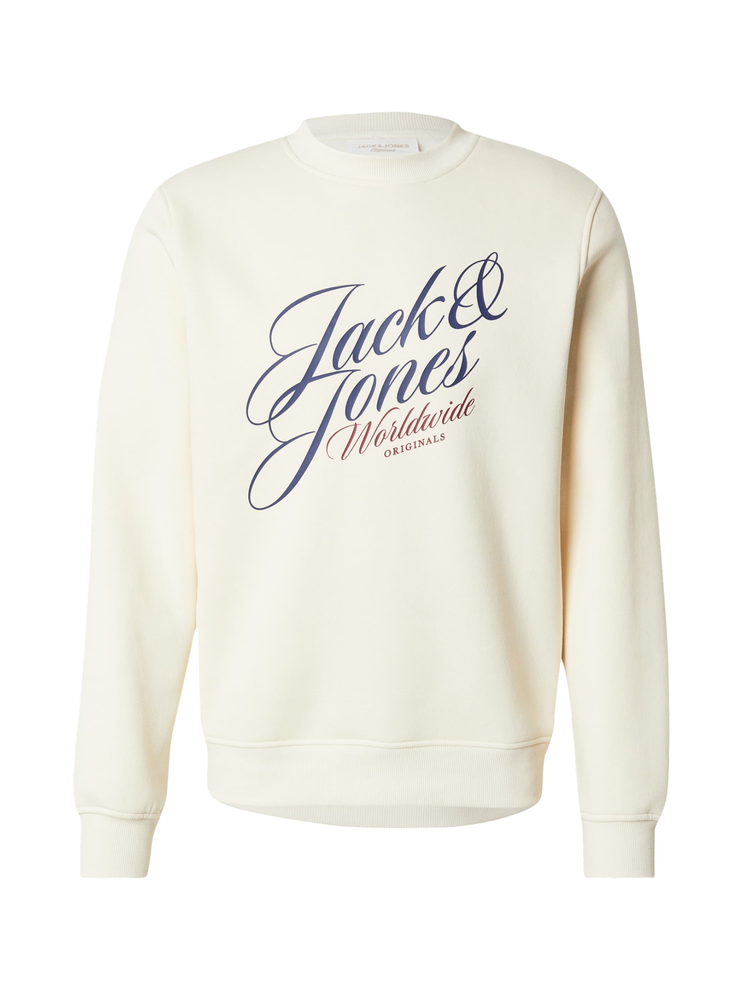 JACK & JONESSweater majica 'JORINWOOD' - bijela boja: prednji dio