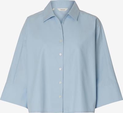 SELECTED Bluse 'SLFEster' in taubenblau, Produktansicht