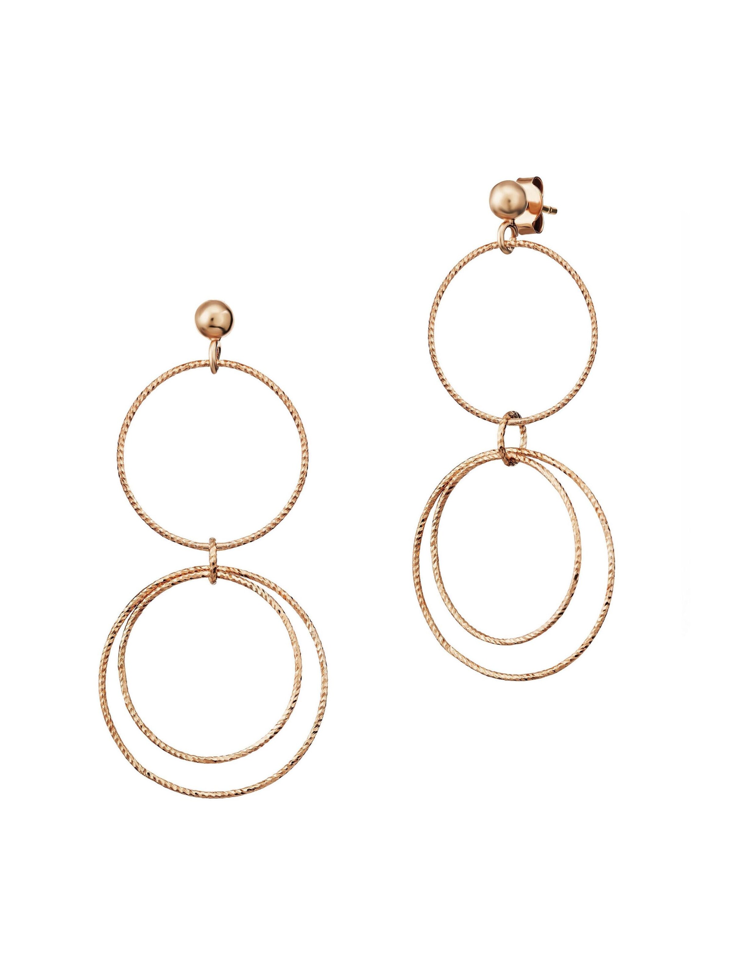 DerKettenmacher Ohrstecker in rosegold, Produktansicht