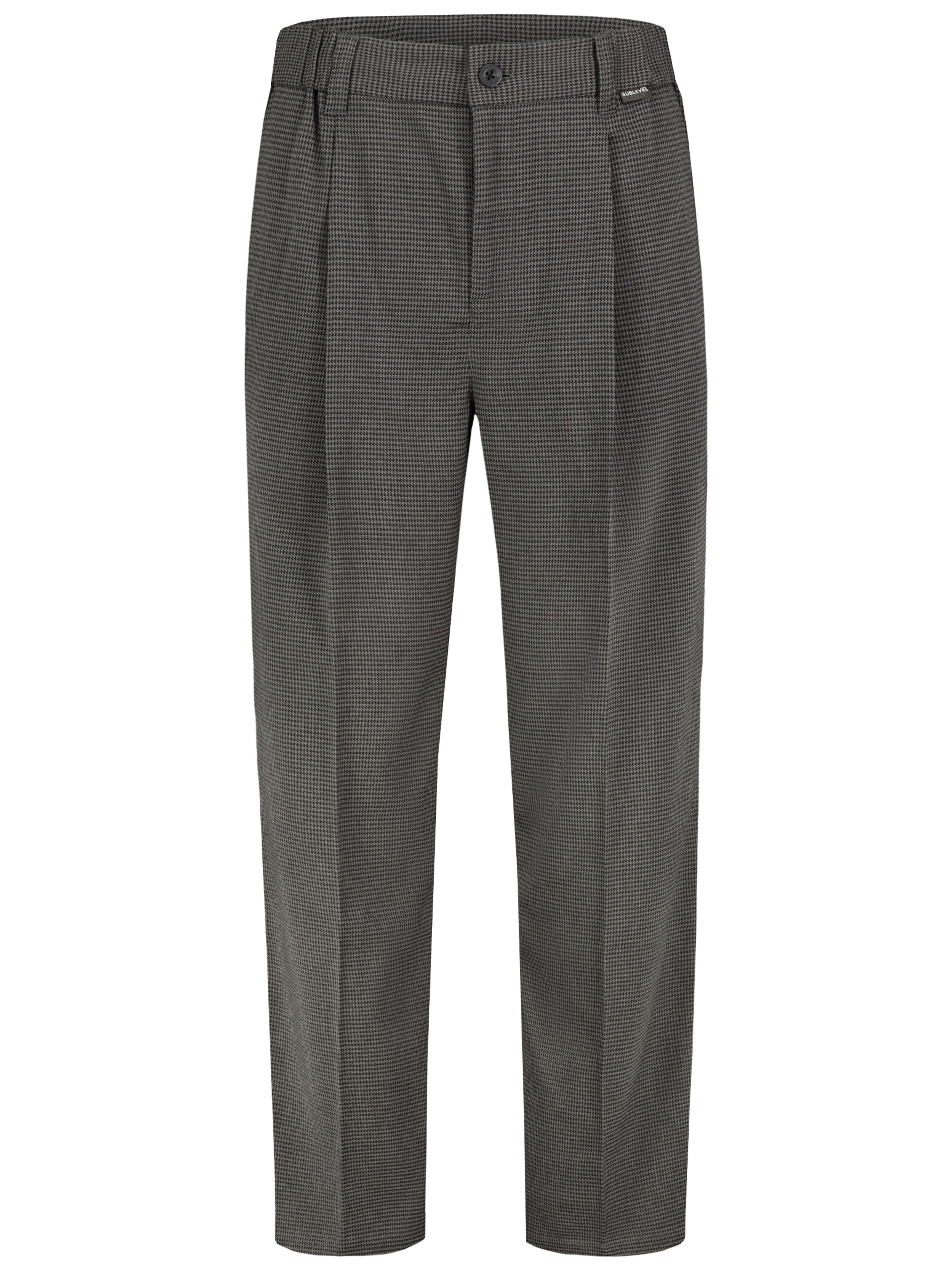 Sublevel Pleat-Front Pants in Brown: front