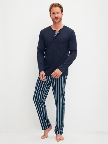 CALIDA Pyjama lang 'Relax Choice' in Blauw