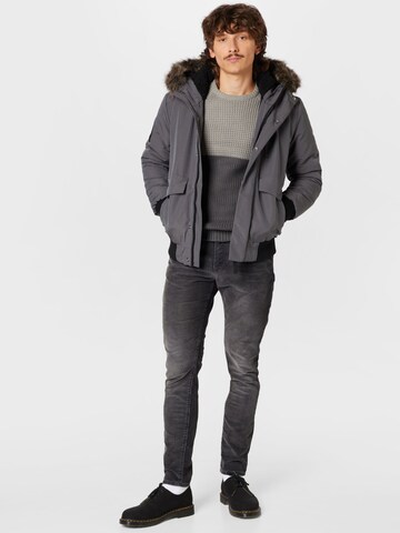 Superdry Between-season jacket 'Everest' in Grey