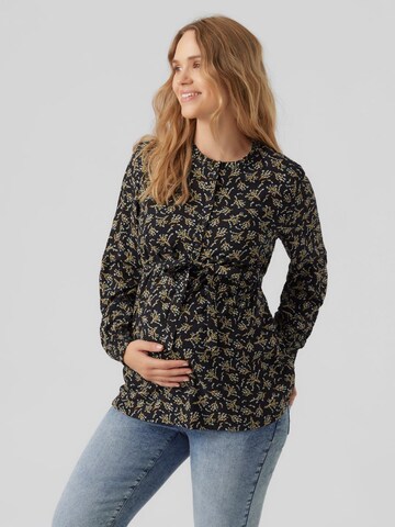 MAMALICIOUS Blouse 'Sanne Lia' in Zwart: voorkant