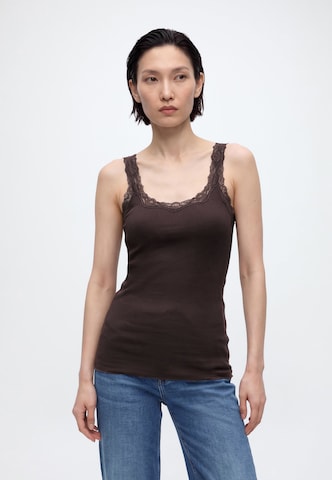 rosemunde Top in Bruin: voorkant