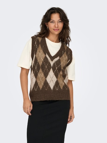 Gilet ONLY en marron : devant