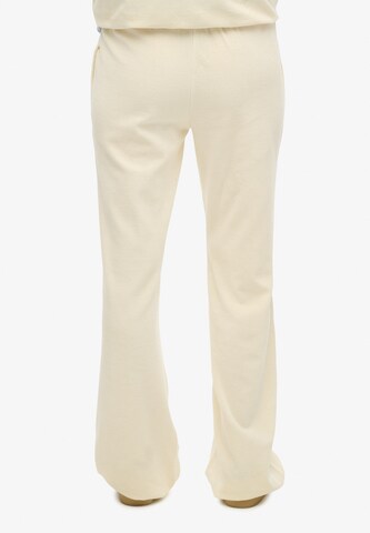 Wide Leg Pantalon Superdry & Co en beige