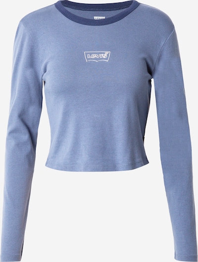 LEVI'S ® T-shirt 'Graphic LS Ringer Mini' i marinblå / duvblå / silver, Produktvy