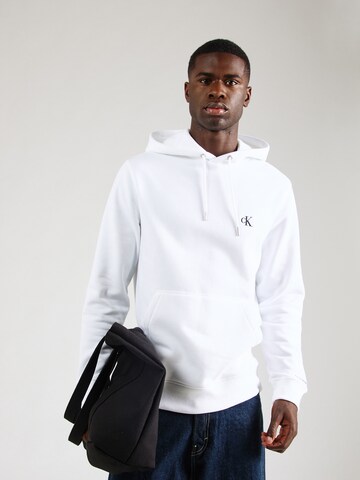Calvin Klein Jeans - Regular Fit Sweatshirt 'Essential' em branco: frente