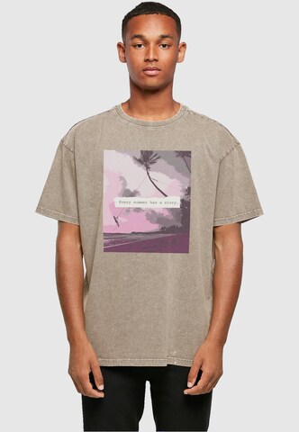 Merchcode Shirt 'Summer - Every summer has a story' in Green: front