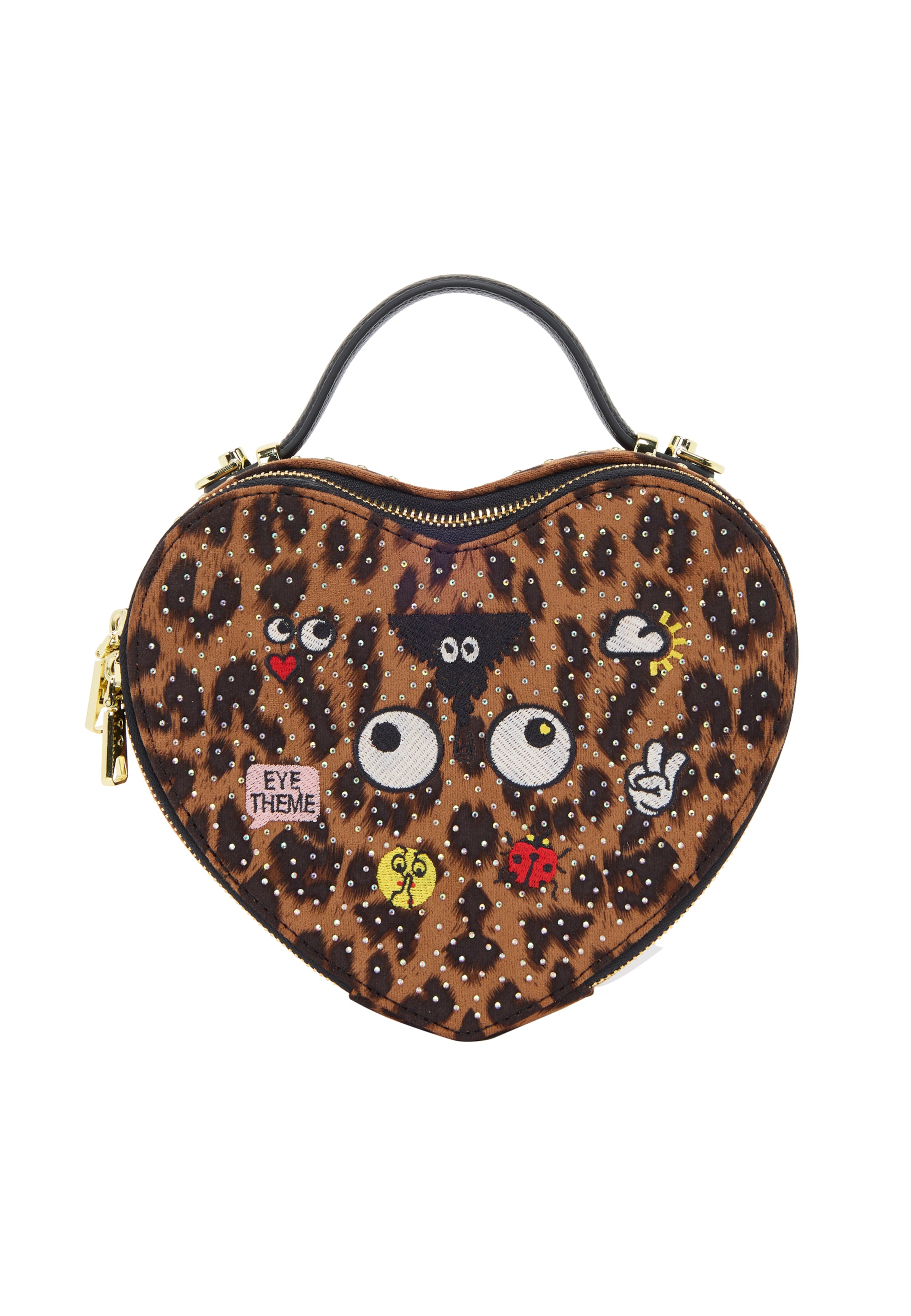 MYMO - Bolso de mano 'Pop Eyetheme' en marrón: frente