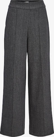 OBJECT Wide leg Pleat-Front Pants 'GINE' in Grey: front