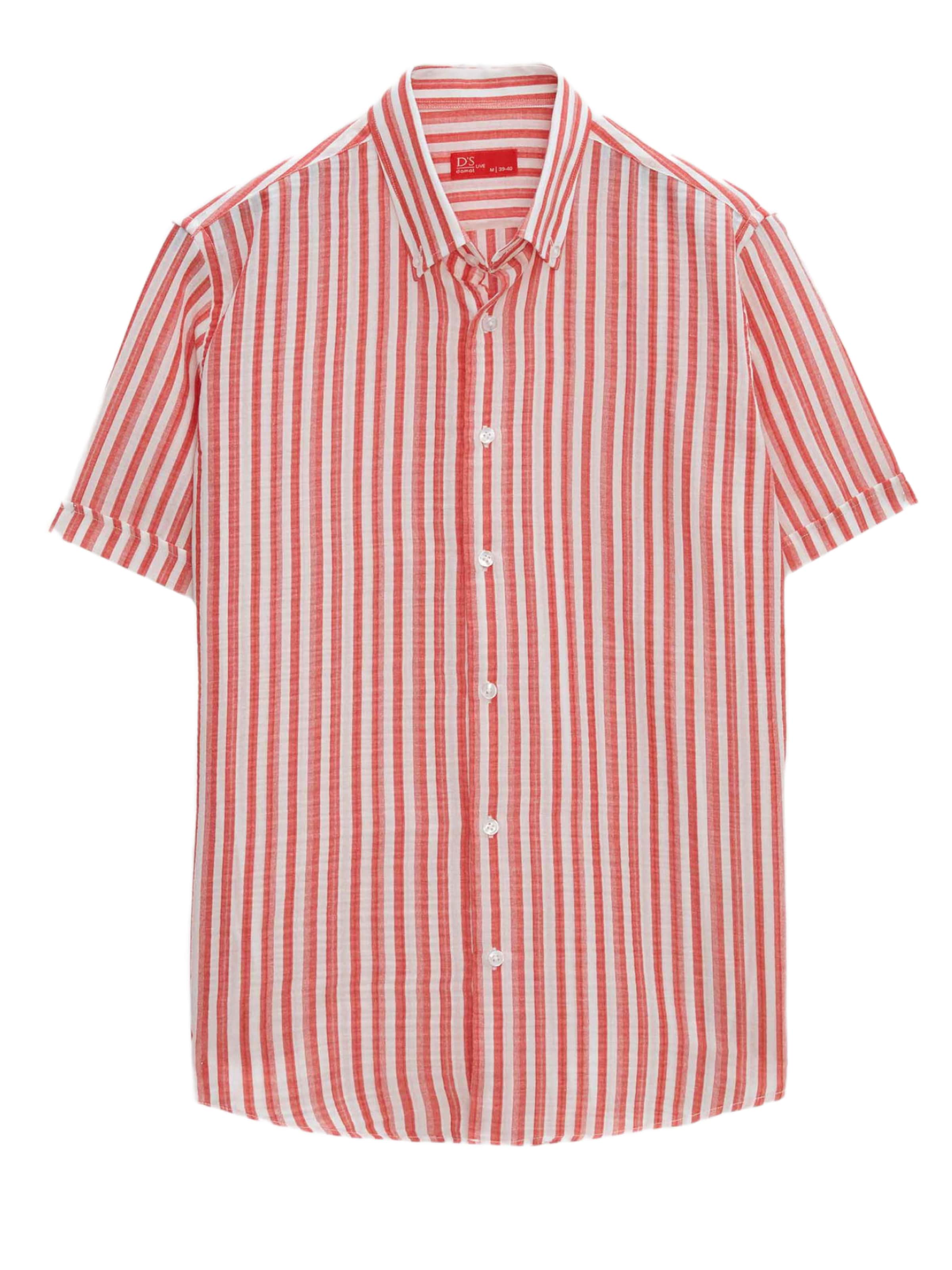 D’S Damat Regular fit Overhemd in Rood: voorkant