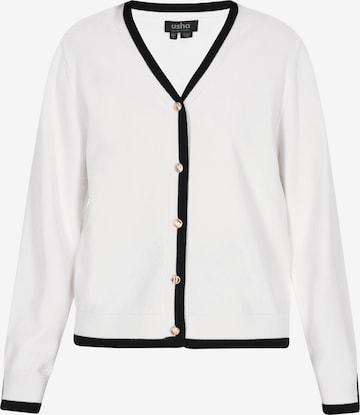 usha BLACK LABEL Knit cardigan in White: front