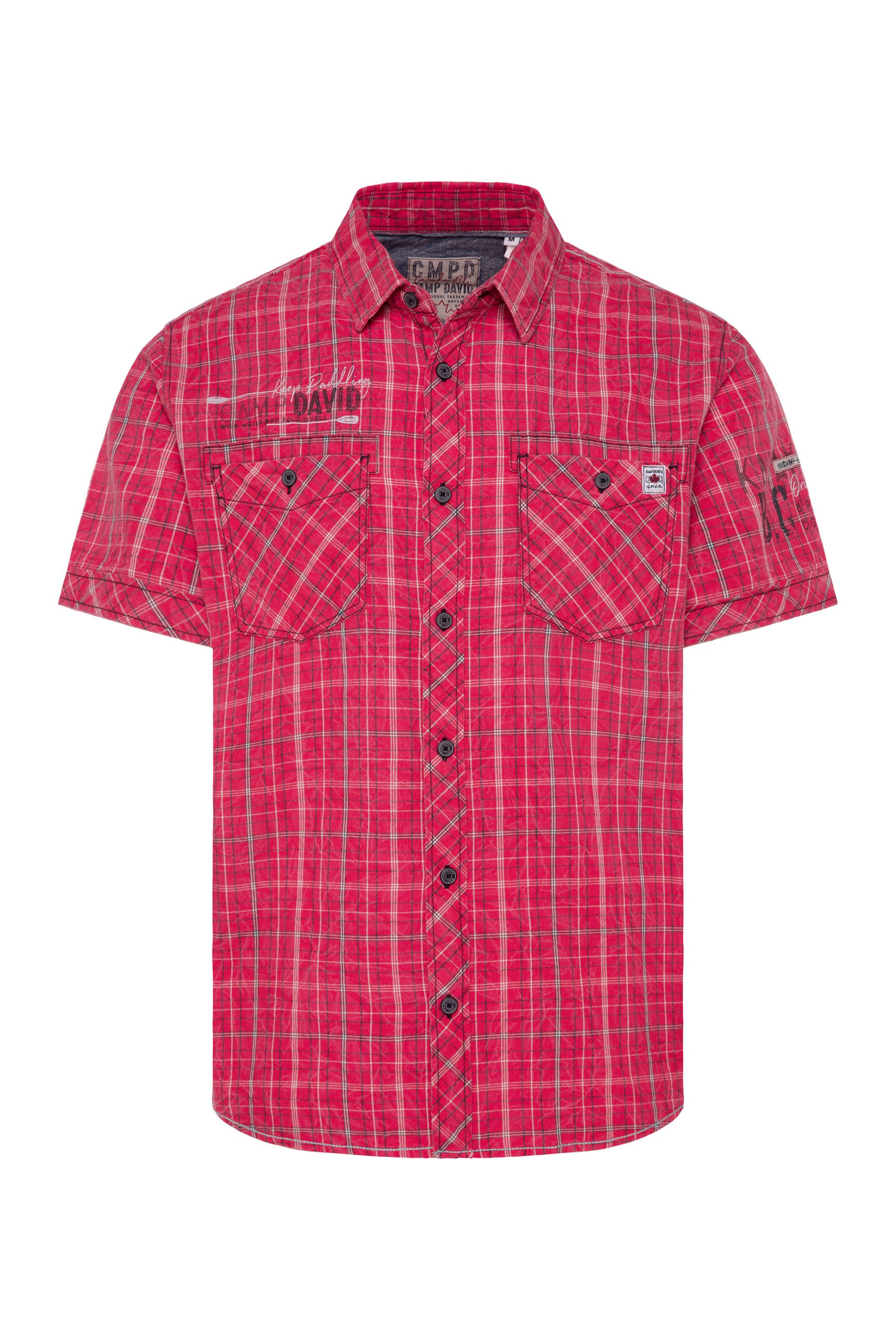 CAMP DAVID Regular Fit Skjorte i rød: forside