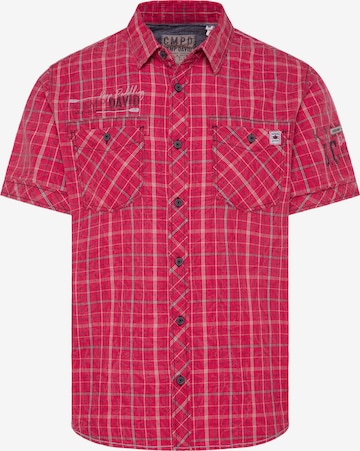 Coupe regular Chemise CAMP DAVID en rouge : devant