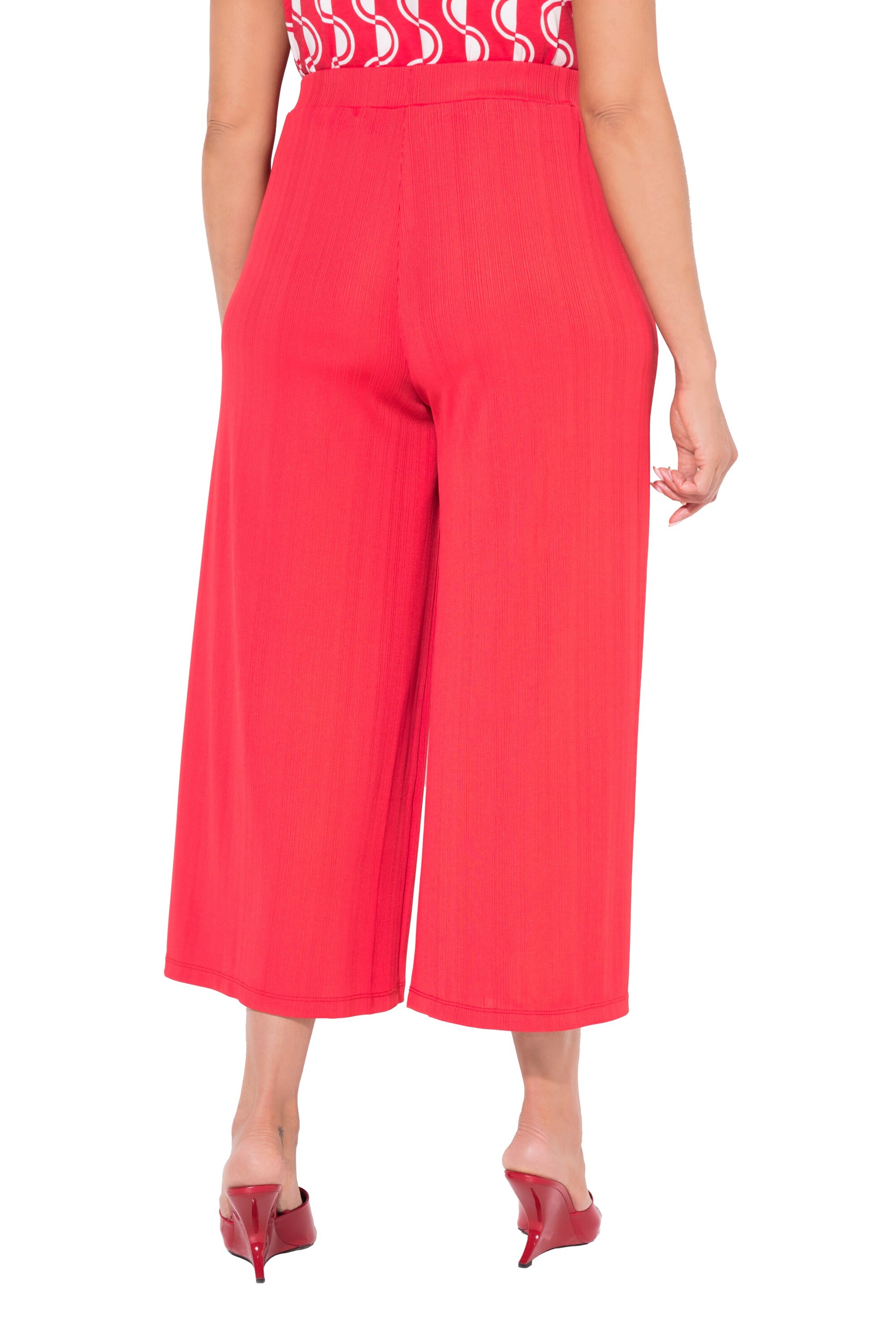 Ulla Popken Wide leg Broek in Rood