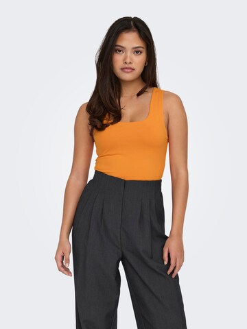 ONLY - Top 'ONLEa' em laranja: frente