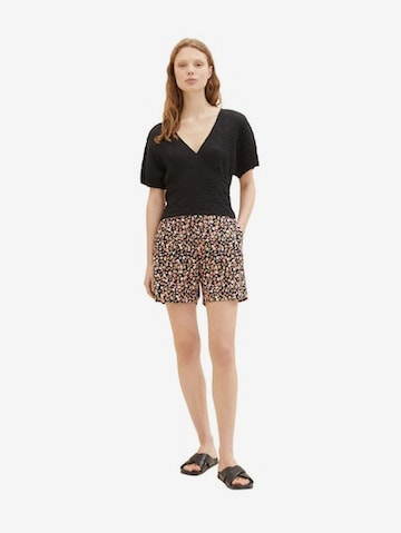 TOM TAILOR DENIM Regular Shorts in Schwarz