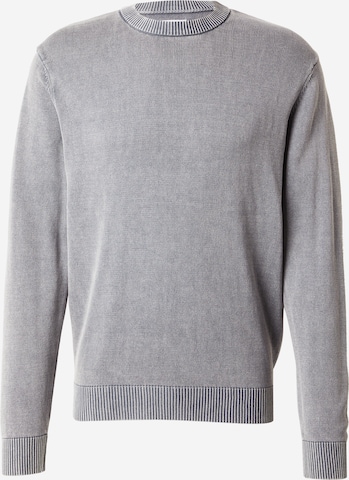 JACK & JONES Pullover 'JJECHARGE' in Grau: Vorderseite