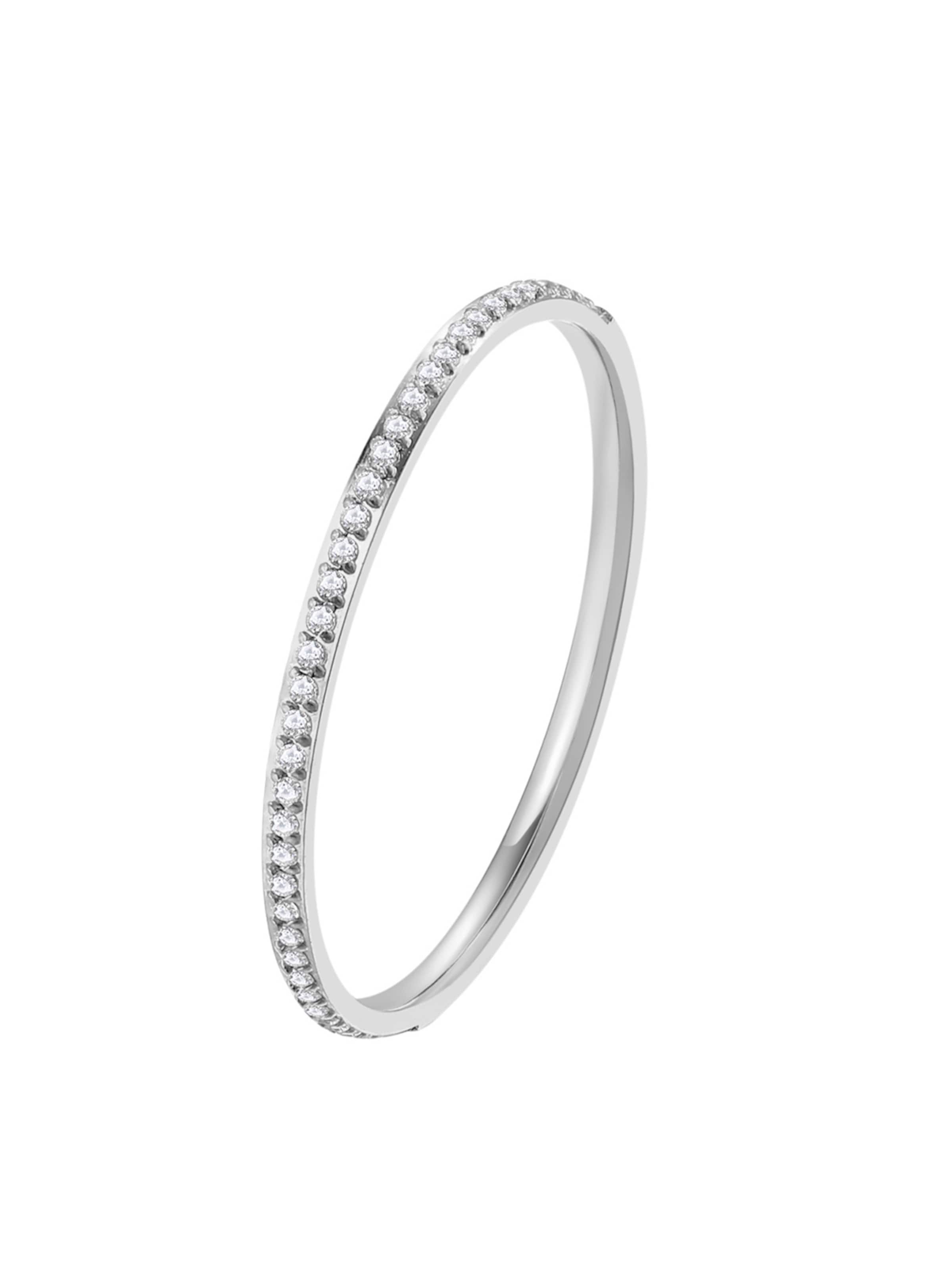 Hey Happiness Ring 'Slim Band'‌‌‌‌‌‌‌‌ in Silber: Vorderseite