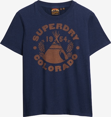 T-shirt 'Lo-Fi' Superdry en bleu : devant