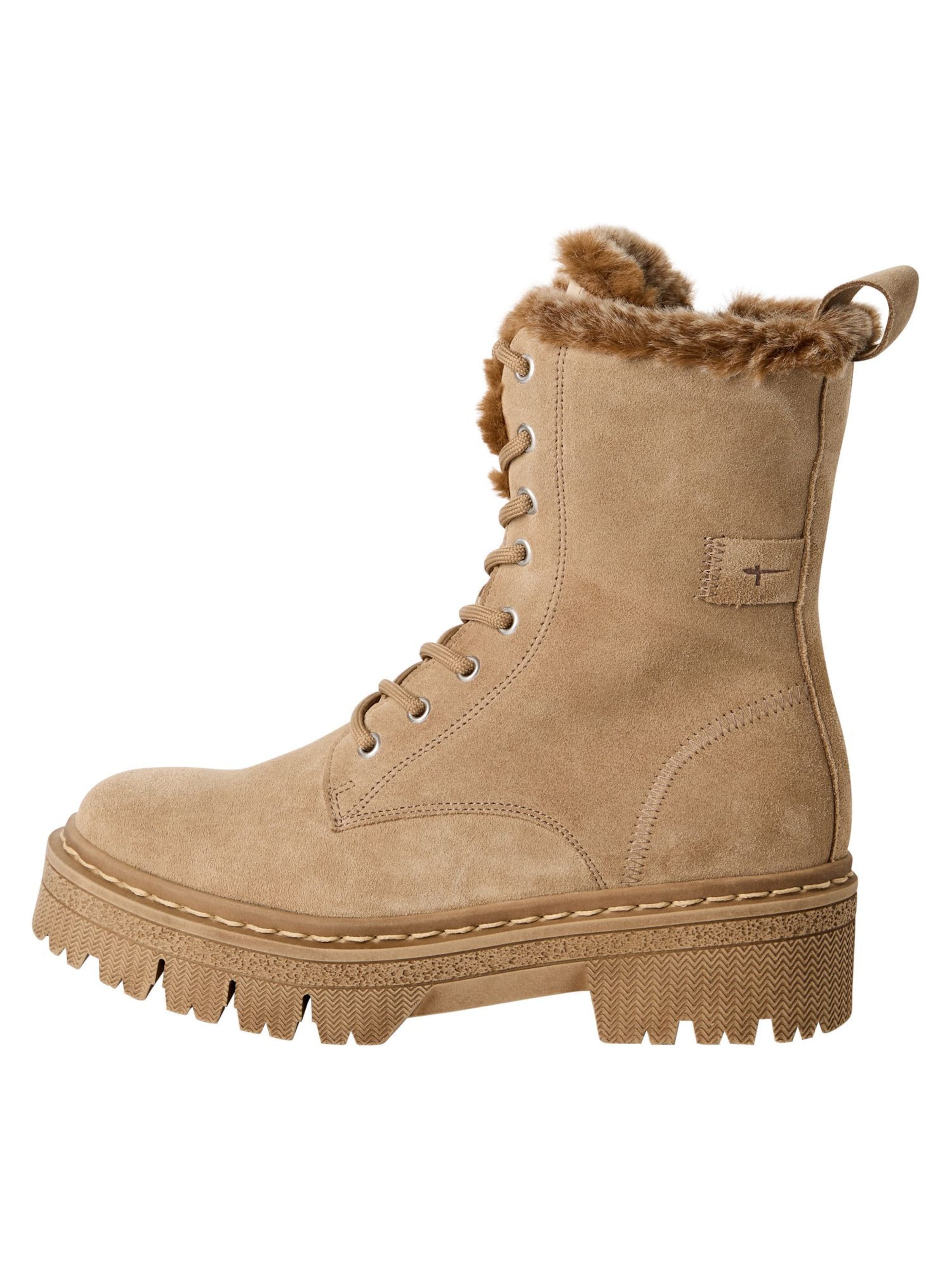 Stivaletto stringato di Tamaris in beige