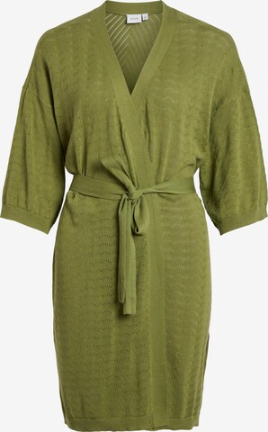 VILA Плетена жилетка 'Lesly' в зелено: отпред