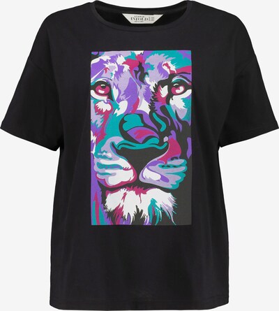 Studio Untold T-shirt en jade / violet foncé / éosine / noir / blanc, Vue avec produit