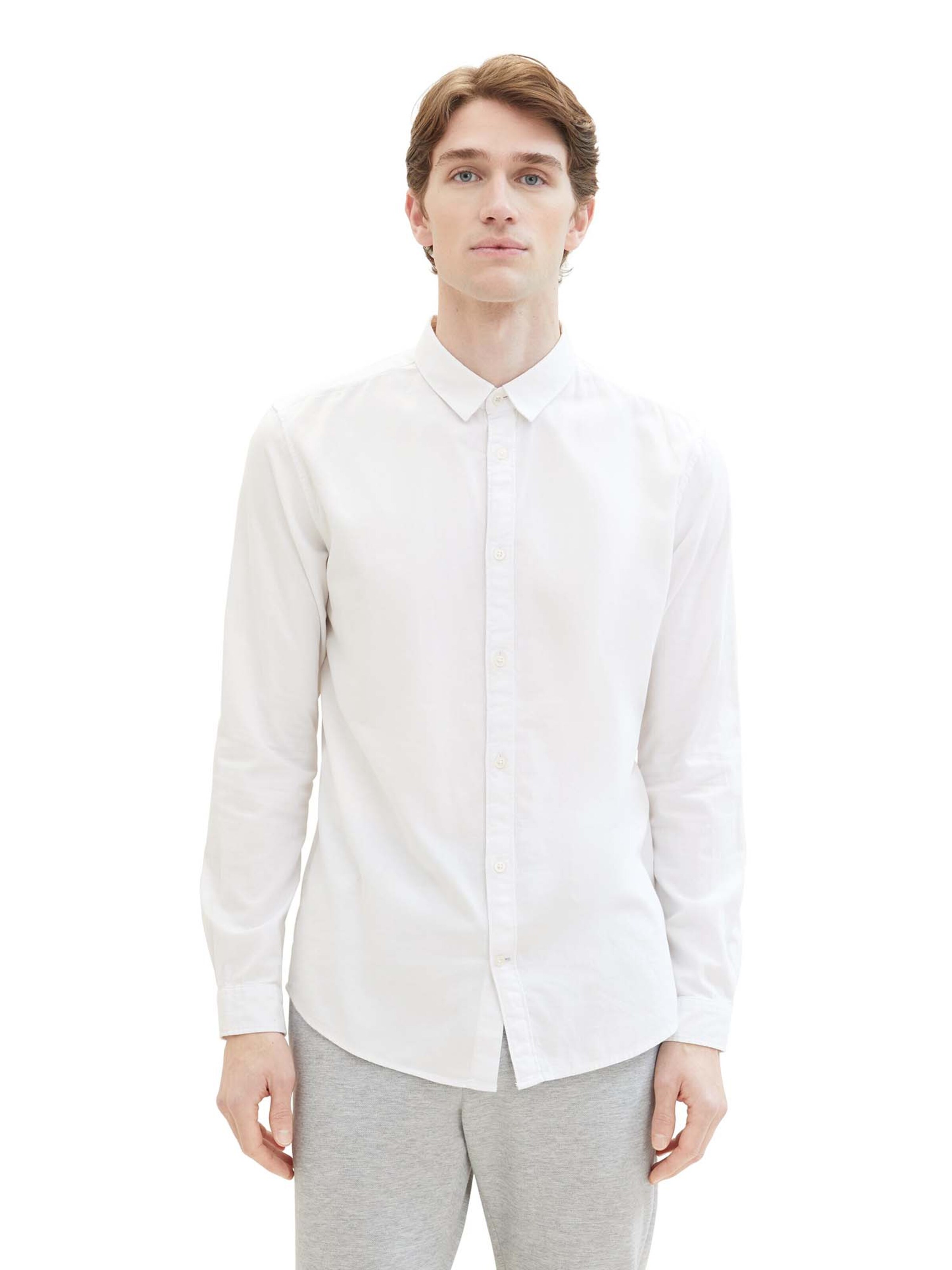 TOM TAILOR Slim fit Button Up Shirt in White
