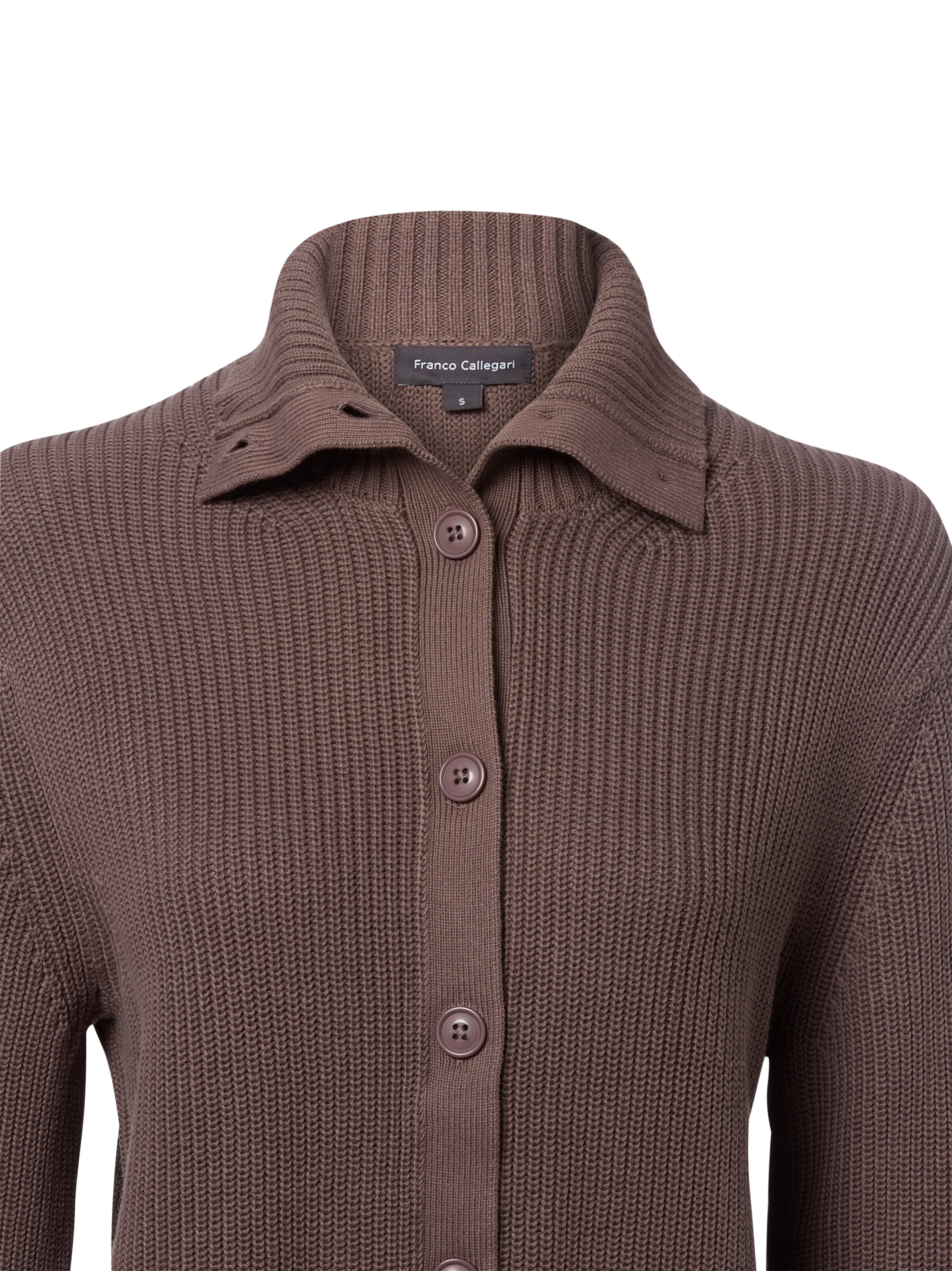 Franco Callegari Gebreid vest in Bruin