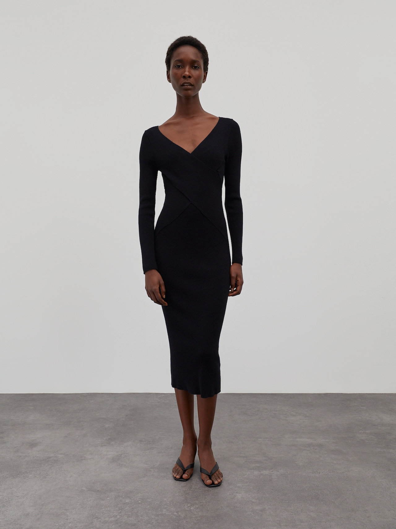 EDITED Producten Gebreide jurk 'Poppy' Zwart