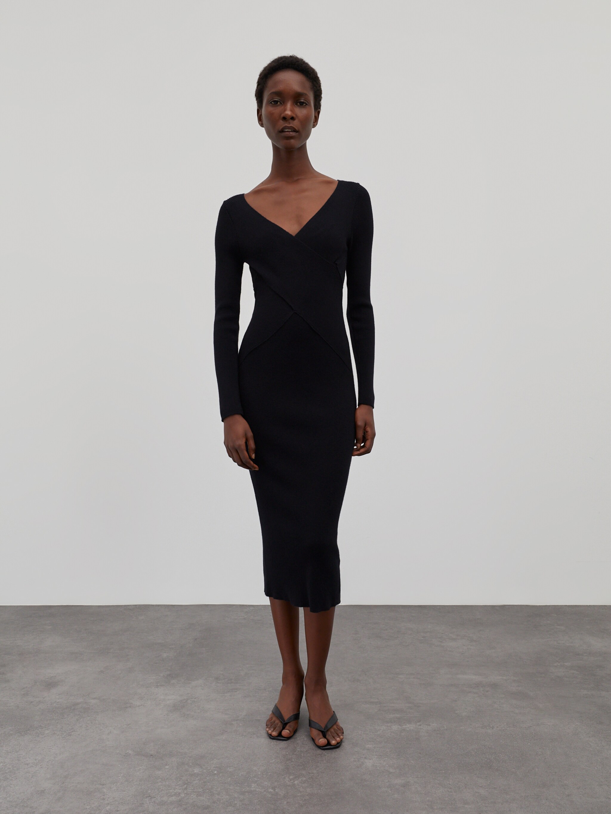 EDITED Produits Robes en maille 'Poppy' noir