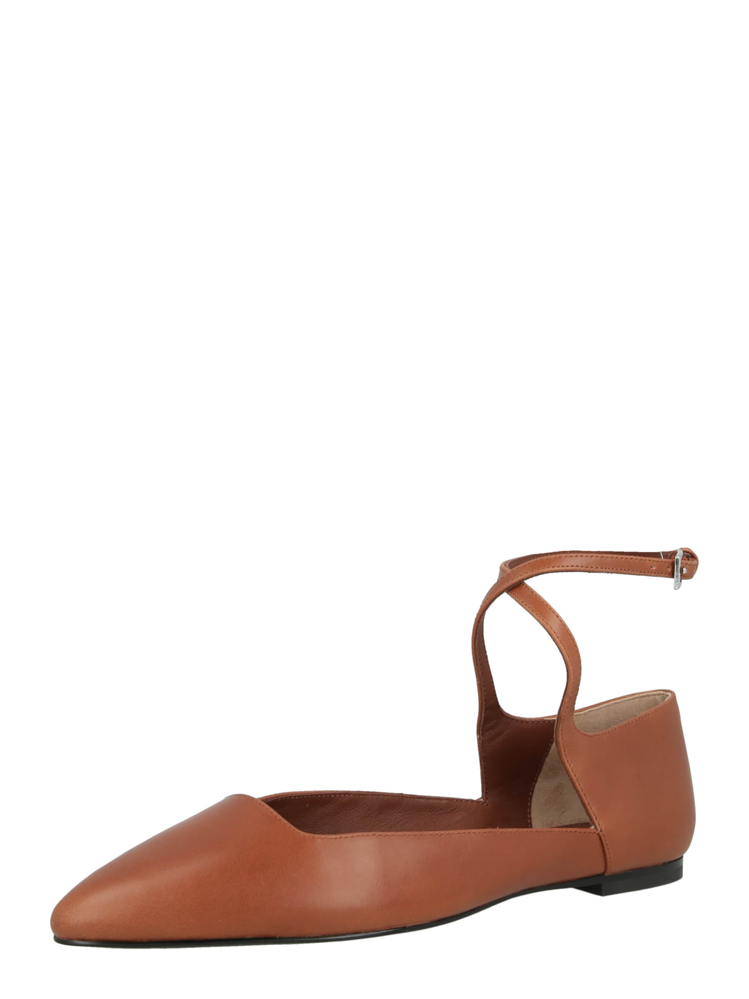 & Other Stories Balerinka z rzemykiem w kolorze brązowy: przód