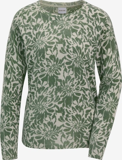 MADELEINE Pullover in hellgrün / perlweiß, Produktansicht
