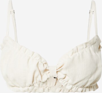 Undress Code Triangle Bra 'Ramie' in Beige: front