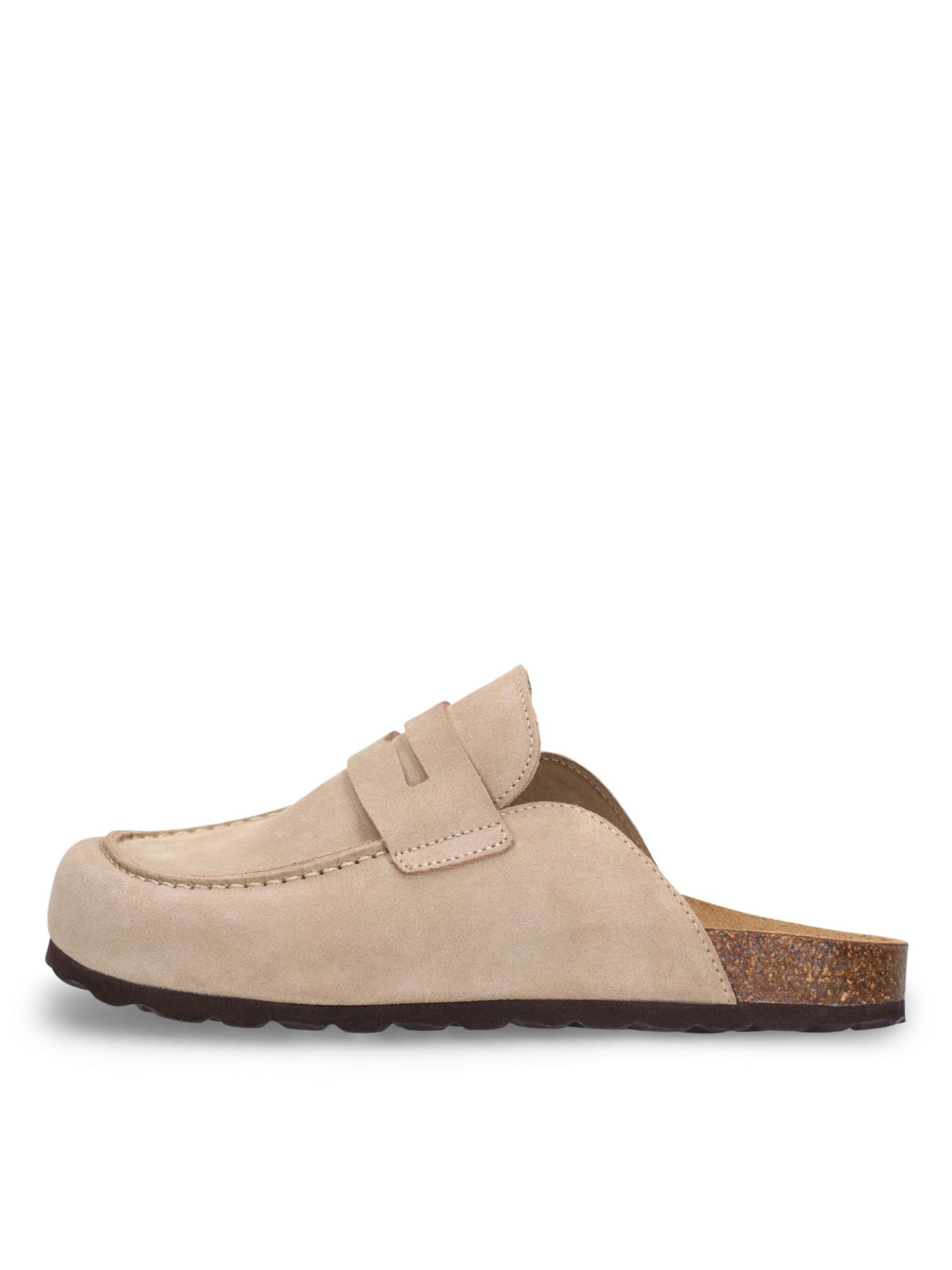 MANFIELD Pantolette in Beige