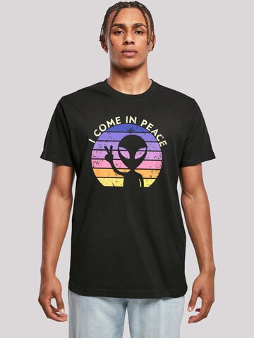 T-Shirt 'Alien Peace Sunset' F4NT4STIC en noir : devant
