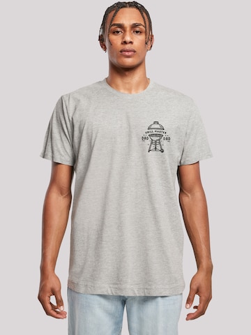 F4NT4STIC Shirt 'Vatertag Grill Master für BBQ-Väter' in Grijs: voorkant