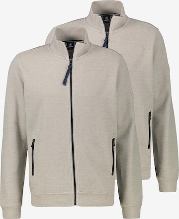 LERROS Sweatjacke 'Basic' in Weiß: Vorderseite