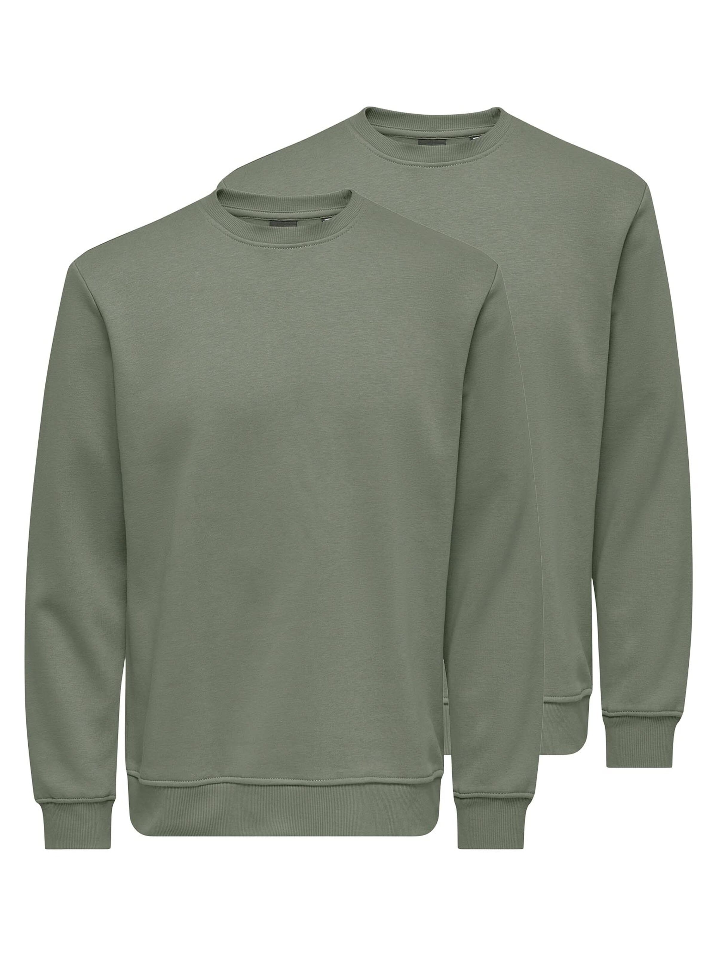 Only & Sons Sweatshirt 'Connor'‌‌‌‌‌‌‌‌ in Grün: Vorderseite