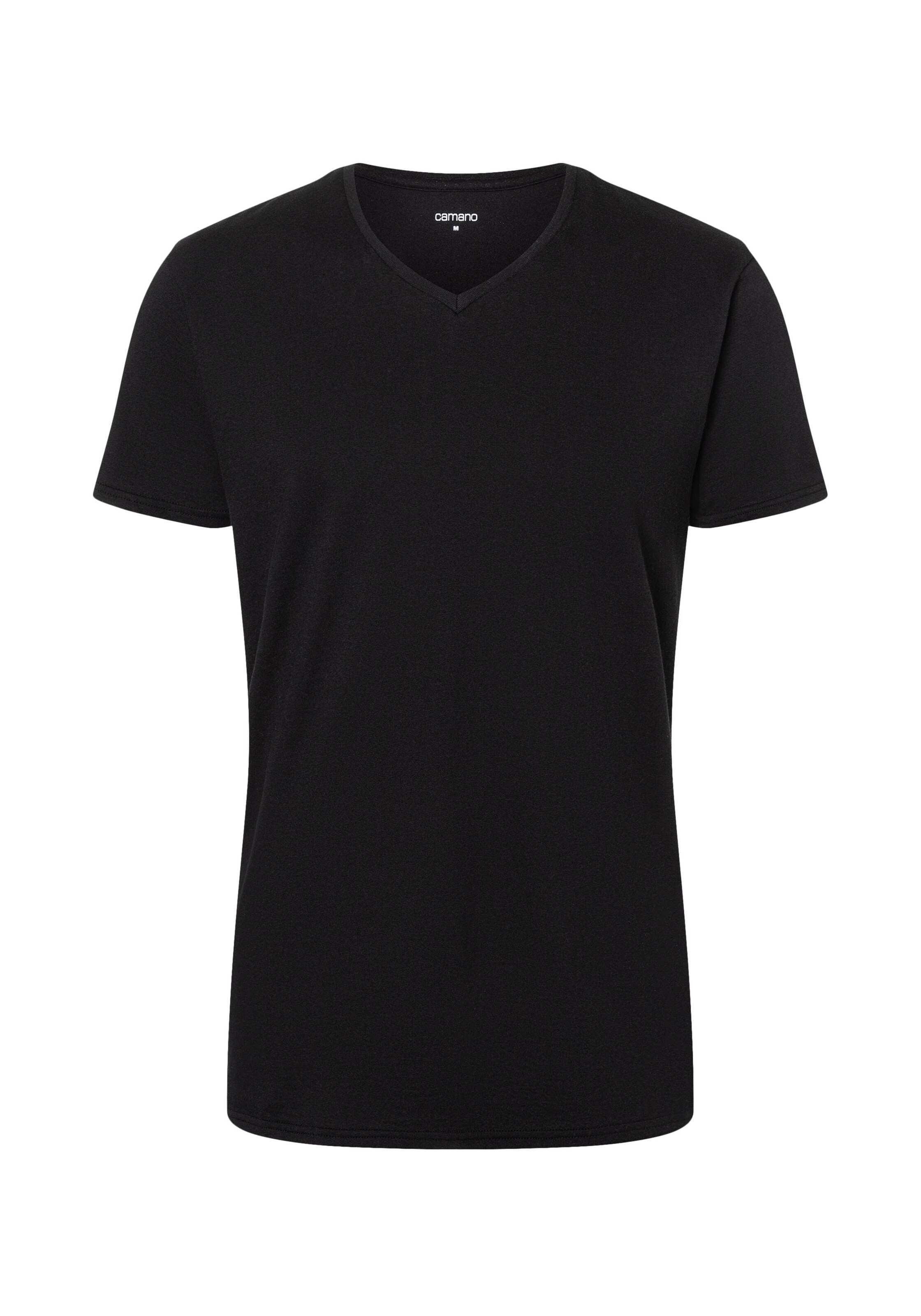 Maglietta di camano in nero